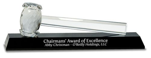 Pedestal Gavel Crystal