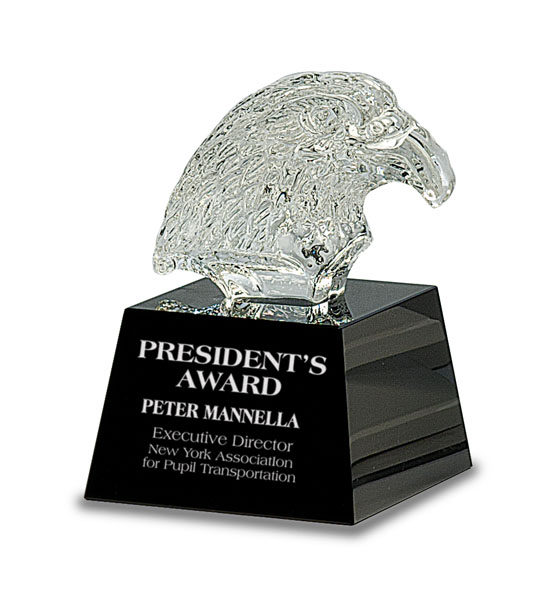 Pedestal Eagle Crystal