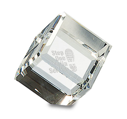 Crystal Cube Paperweight