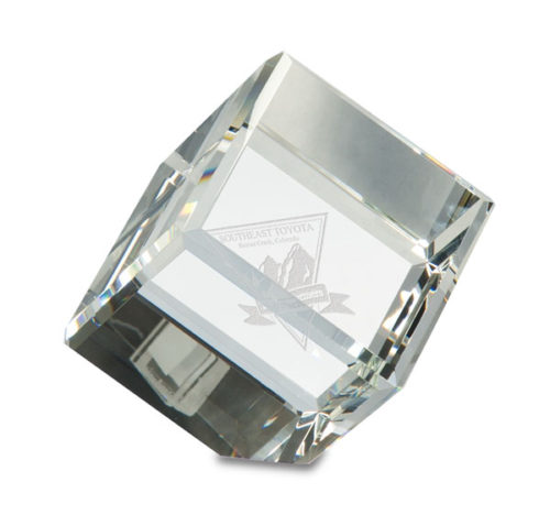 Crystal Cube Paperweight