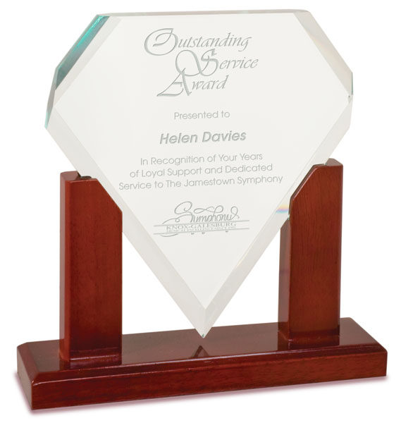High Gloss Mahogany Diamond Glass