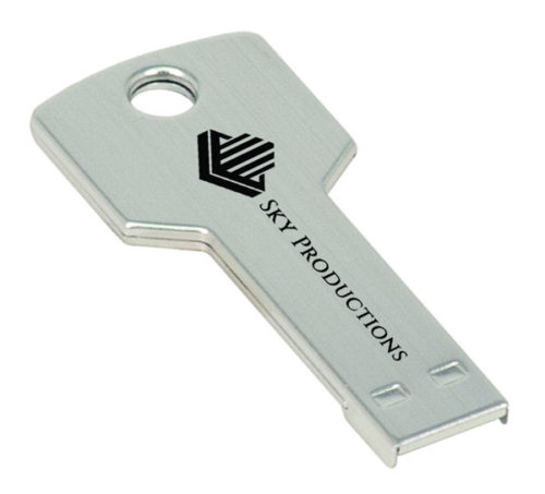4GB Silver Key USB Flash Drive