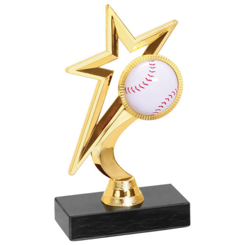 Gold Star Baseball Trophy