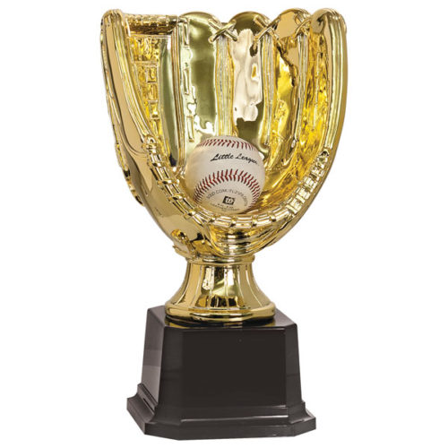 Bright Gold Glove Trophy