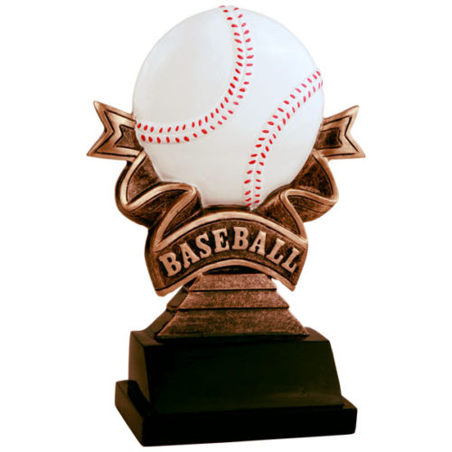 Baseball Ribbon Resin
