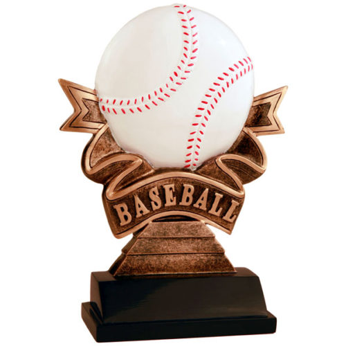 Baseball Ribbon Resin