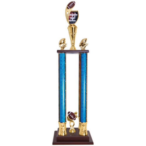 Custom Graphic 4-Post Football Trophy