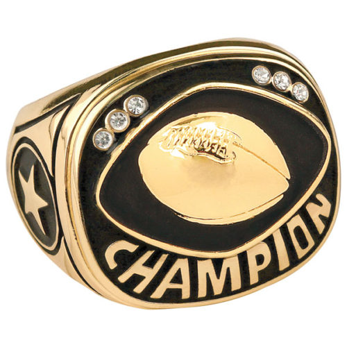 Gold Football Champion Ring