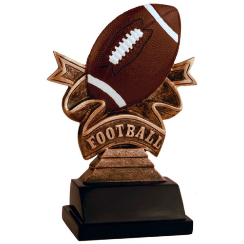 Football Ribbon Resin Award
