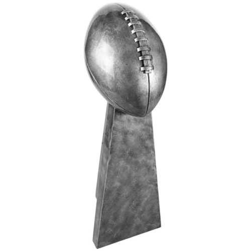 Antique Silver Football Resin Award