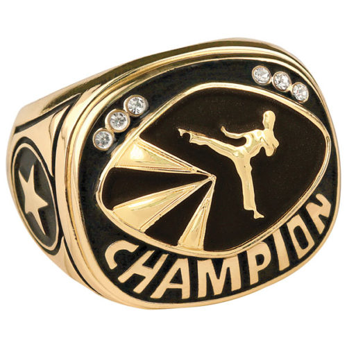 Gold Martial Arts Champion Ring