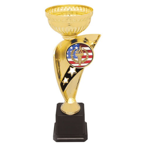 Gold Banner Cup Trophy with Insert