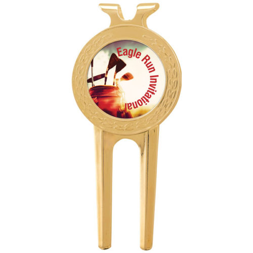 Gold Divot Tool with Custom Graphic Ball Marker