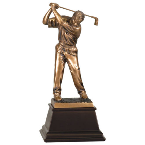 Bronze Male Golfer Resin Award
