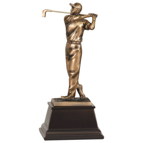 Bronze Male Golfer Resin Award