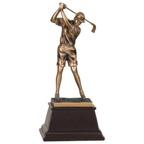 Bronze Male Golfer Resin Award