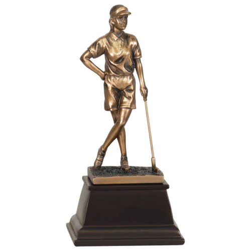 Bronze Female Golfer Resin Award