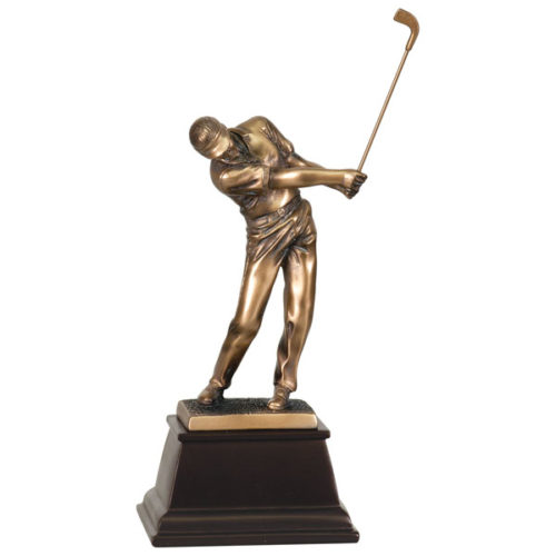 Bronze Male Golfer Resin Award