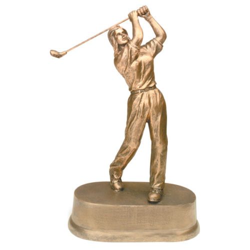 Antique Gold Female Golf Resin