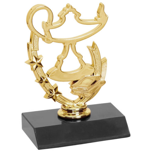 Lamp of Knowledge Profile Trophy