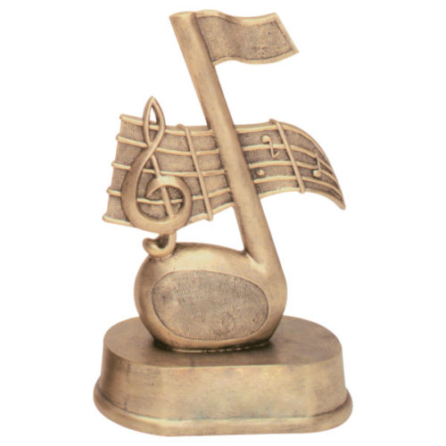 Antique Gold Music Resin Award