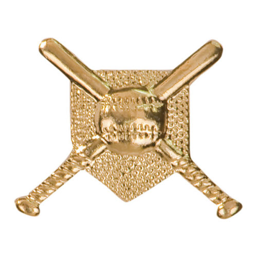 Baseball Crossed Bats Chenille Pin