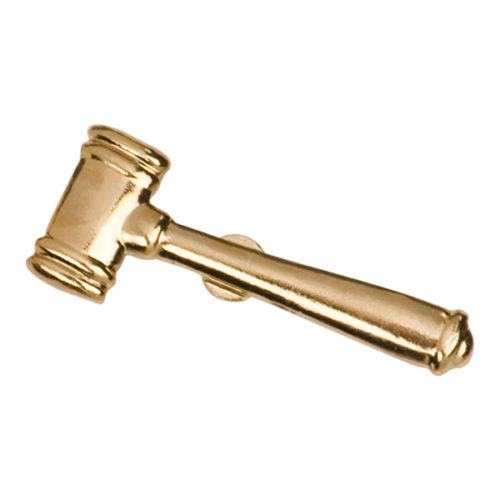 Gavel Chenille Pin