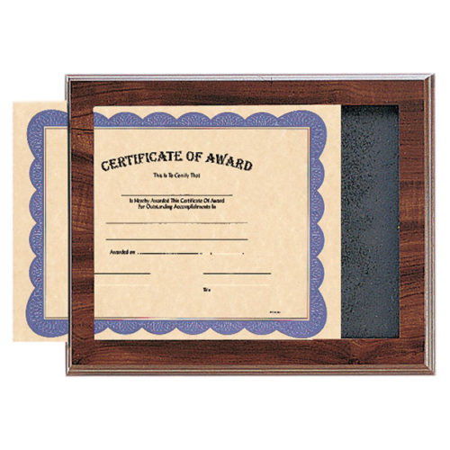 Certificate Plaque with Certificate of Award