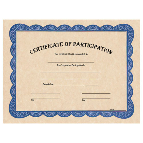 Certificate of Participation