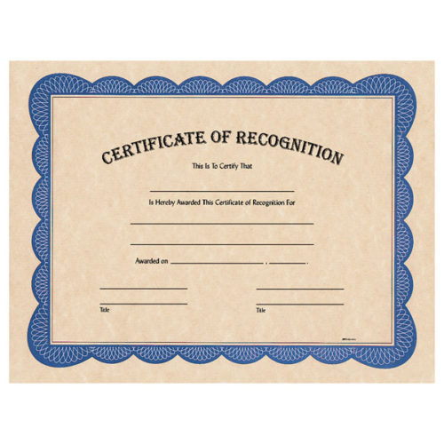 Certificate of Recognition