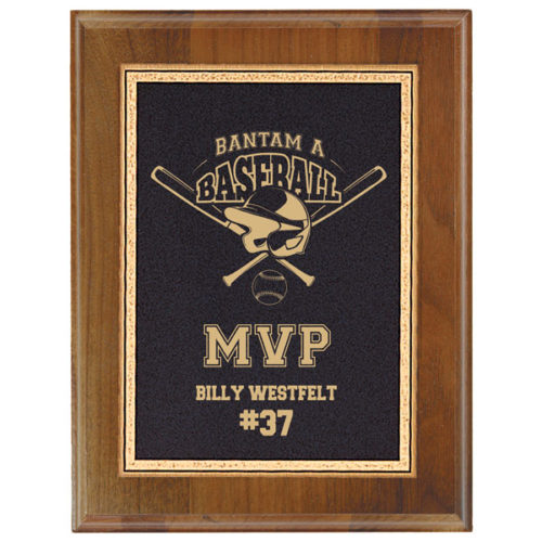 Genuine Walnut Plaque with Plate