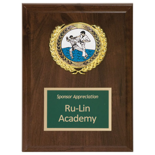 Cherry Finish Plaque with Insert
