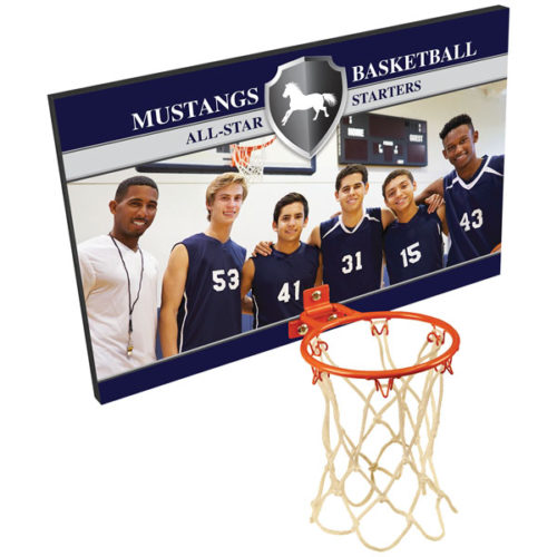 Large Custom Color Basketball Hoop Plaque