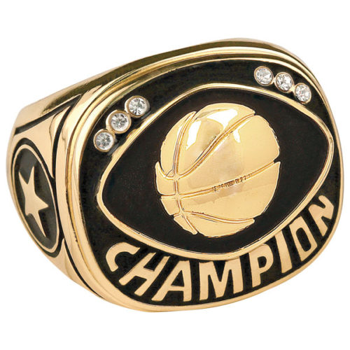 Gold Basketball Champion Ring