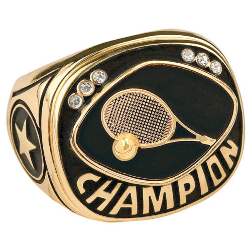 Gold Tennis Champion Ring