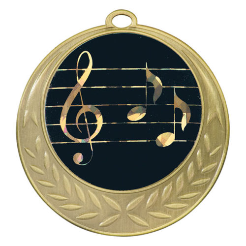 Antique Gold Music Medal