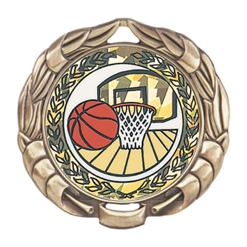 Sparkling Hologram Basketball Medal