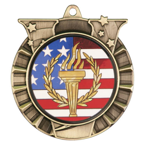 Torch & Flag Victory Medal