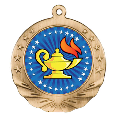 Full Color Lamp of Knowledge Medal