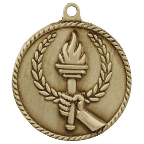 Torch High Relief Medal