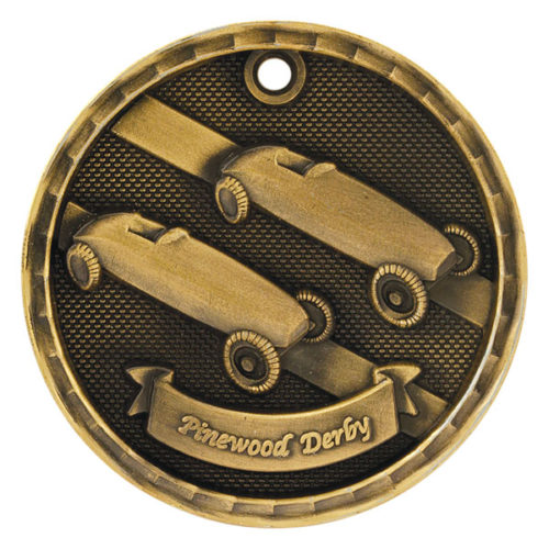 Pinewood Derby 3D Medal