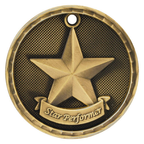 Star Performer 3D Medal