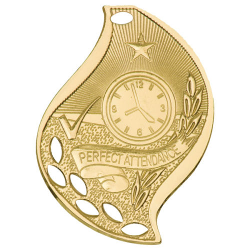 Perfect Attendance Flame Medal