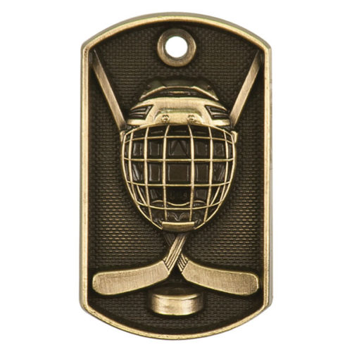 Hockey 3D Dog Tag