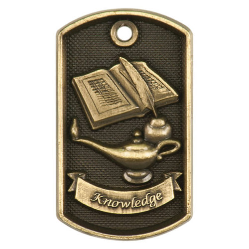 Lamp of Knowledge 3D Dog Tag
