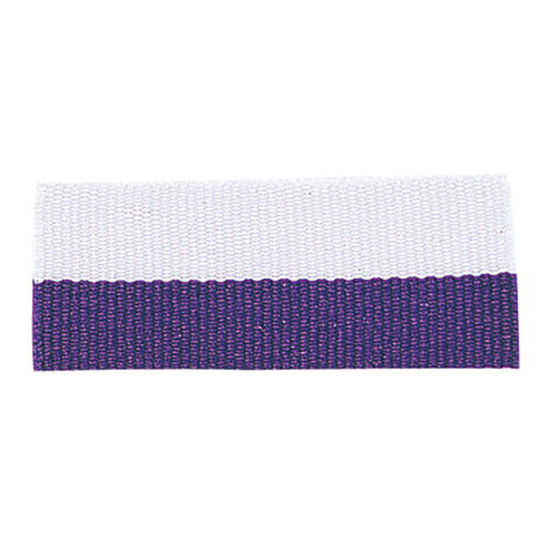 Purple/White Neck Ribbon with Snap Clip