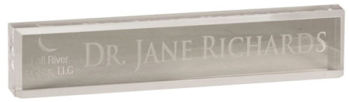10" x 2" Clear Acrylic Desk Wedge