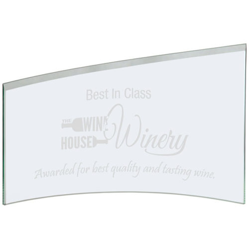 Large Slanted Jade Glass Crescent
