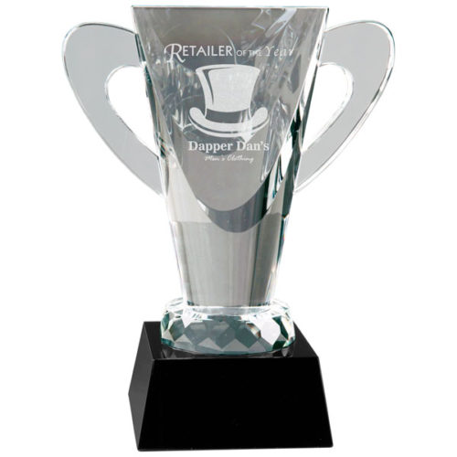 Medium Crystal Cup with Black Base
