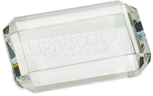 Premier Crystal Faceted Rectangle Paperweight